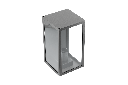 Світильник садовий GTV VENTANA, E27, max.20W, IP54, бра пряме верхнє, чорне