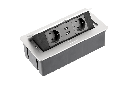 Подовжувач вбудований GTV SOFT 2xгн. schuko, 2xUSB 2.1A 5V, кабель 1.5 м, алюміній (AE-PBSUC2GS-53)