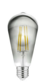 [6_20247] Лампа світлодіодна 6W FILAMENT затемнена GTV led ST64, 2700K, E27 (LD-ST64FP4-30)