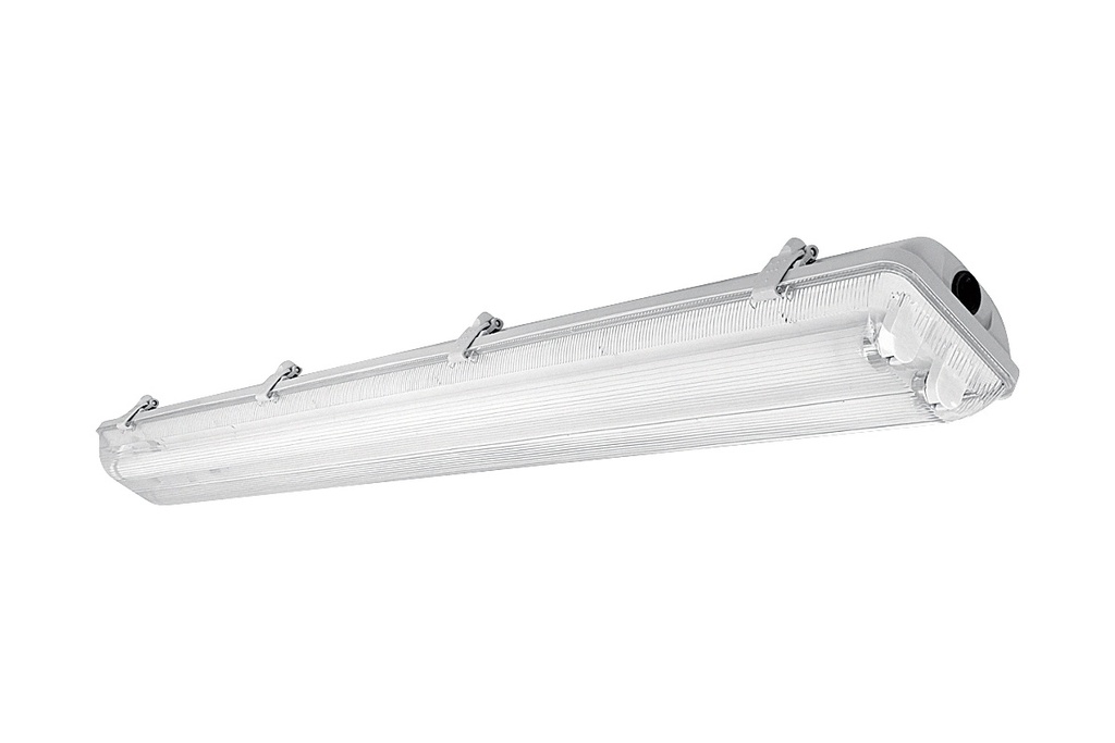 [6_20384] Світильник герметичний GTV G13, 2xT8 LED 18Вт, 3600lm, AC220-240V, 50/60Hz, IP65, ABS / PS, 120см, сірий