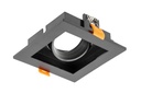Світильник точковий GTV RUBIO, 102x102mm, IP20, квадратний, одинарний, чорний (пластик) (OP-RUBIOKW1-00)