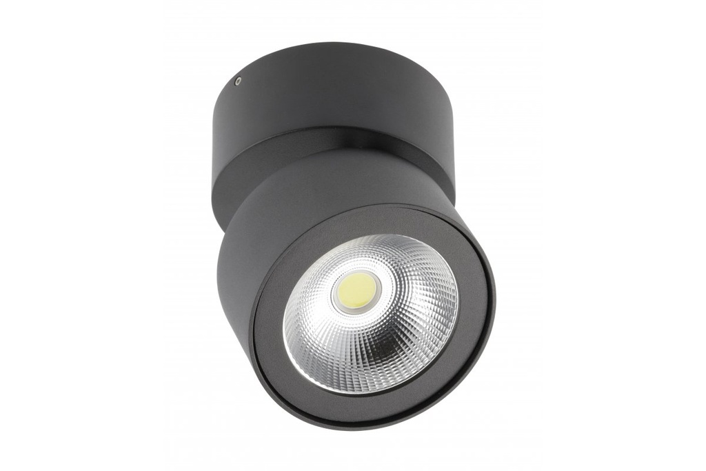 [6_20656] Світильник GTV LED BIANCO, 15W, IP20, 4000K, 104х102, круг, чорний, з нахилом (LD-BNC15WOC-NB)