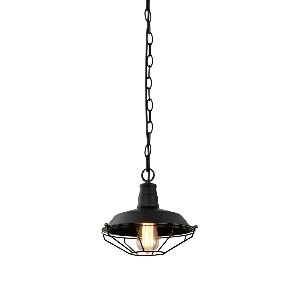 [6_20724] Підвісний світильник GTV decor LARS, E27, IP20, d26cm, чорний (OS-LARS-10-DEC)