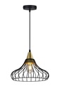 Підвісний світильник GTV decor LOTTE, d33cm, чорний/золотий (OS-LOT-11-DEC)