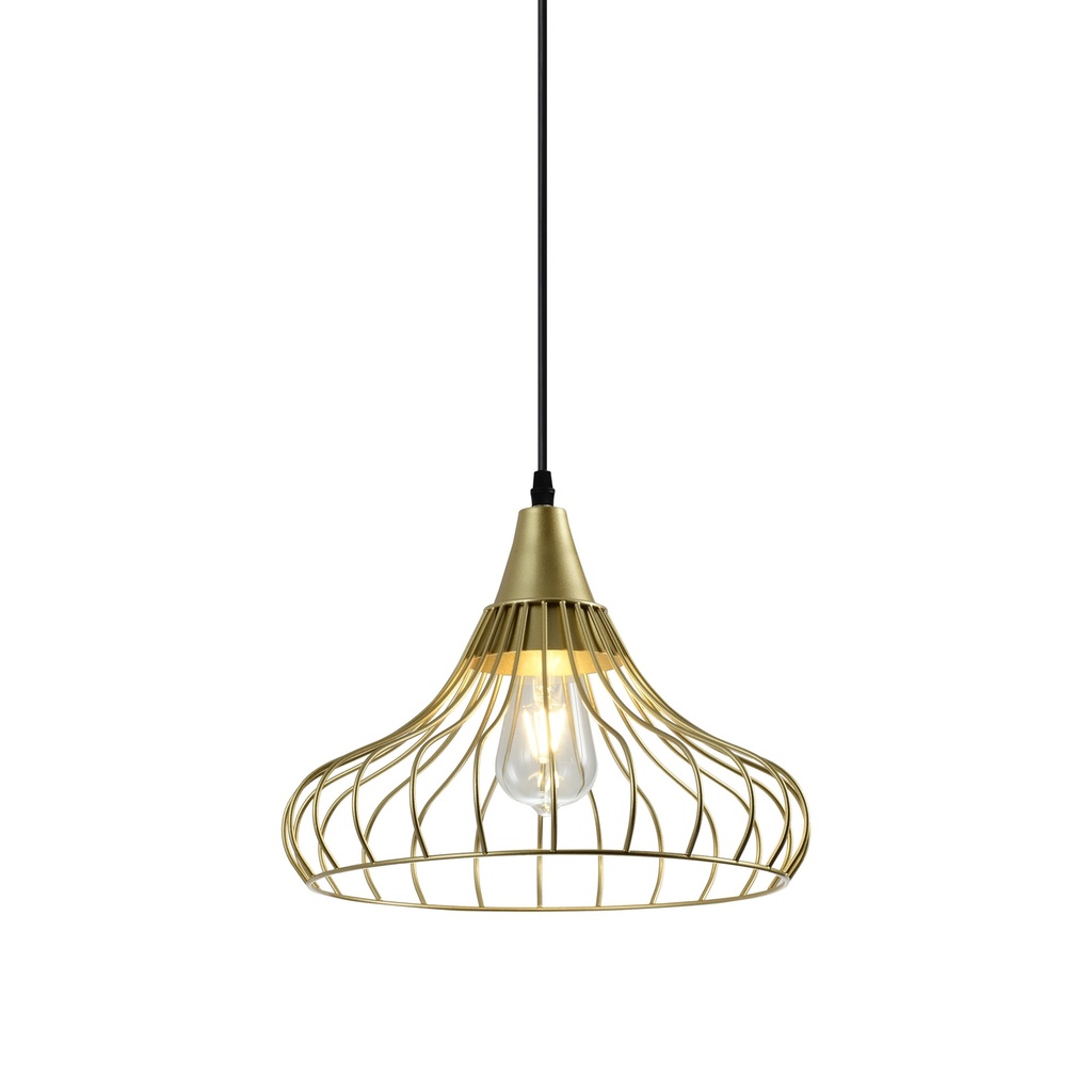 [6_20727] Підвісний світильник GTV decor LOTTE, d33cm, золотий (OS-LOT-40-DEC)
