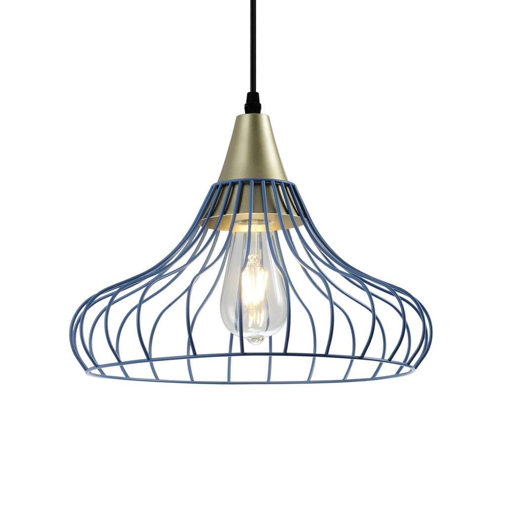 [6_20728] Підвісний світильник GTV decor LOTTE, d33cm, синій (OS-LOT-25-DEC)