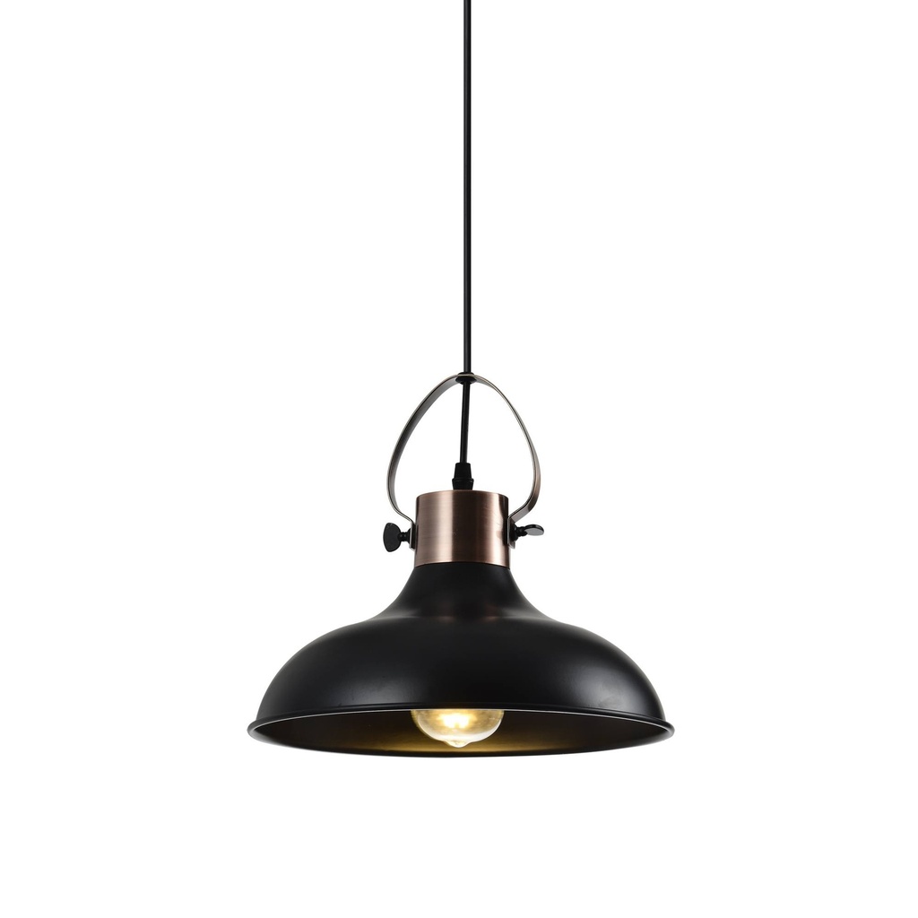 [6_20730] Підвісний світильник GTV decor MEES, E27, IP20, d30cm, чорний (OS-MEES-10-DEC)