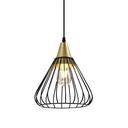 Підвісний світильник GTV decor TESS, E27, IP20, d24cm, чорний/золотий (OS-TESS-11-DEC)