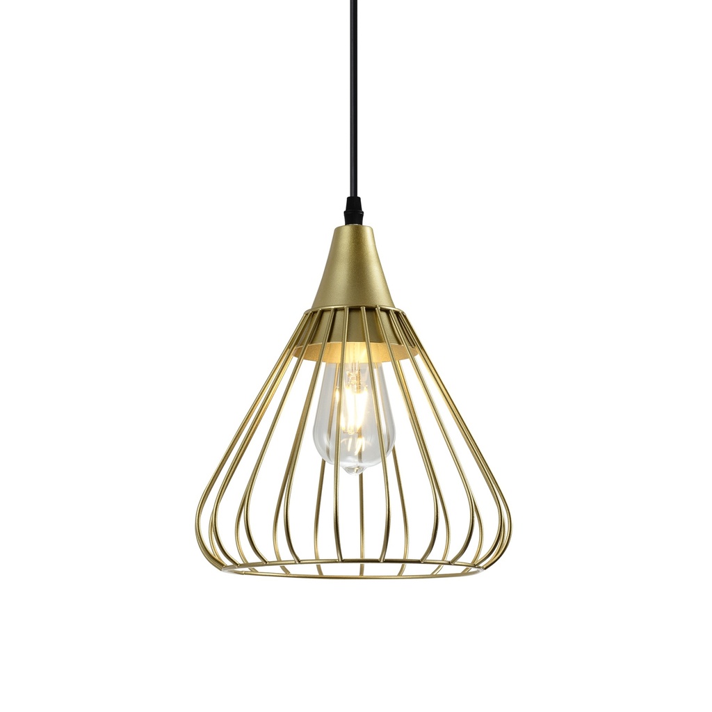 [6_20734] Підвісний світильник GTV decor TESS, E27, IP20, d24cm, золотий (OS-TESS-40-DEC)