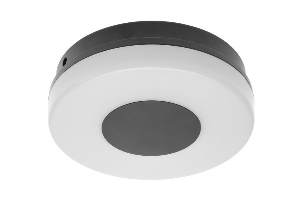 [6_20809] Світлодіодний світильник GTV TWIST, 10W, 750Lm, 175-250AC, Ra>80, IP65, IK08, 4000K, круглий, чорний