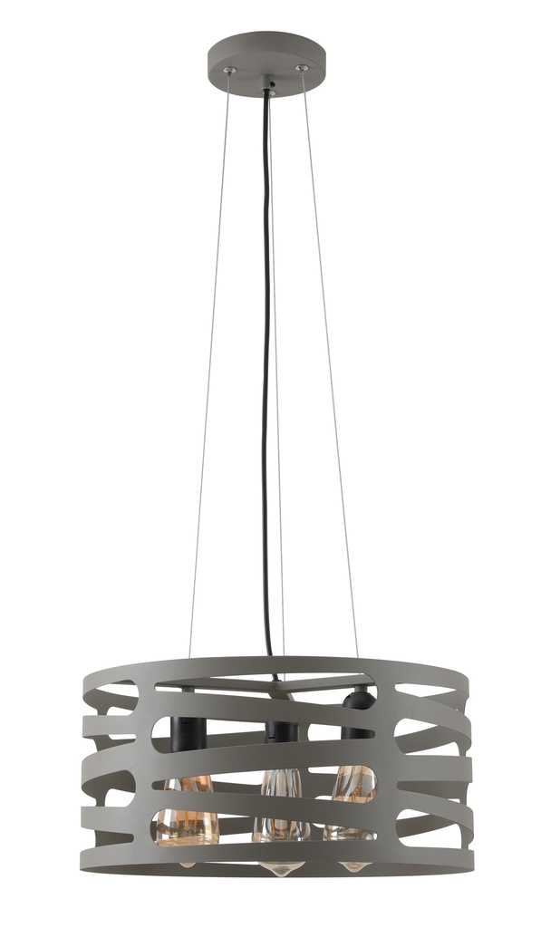 [6_20834] Підвісний світильник GTV decor MARISA, E27, max.40W, IP20, Ø40cm, потрійний, сірий (OS-MAR-E27-15-DEC)