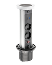 Подовжувач вбудований GTV CAMINO, індукційна зарядка, 2x роз. schuko, USB A+C 10W, 1,5 м, білий