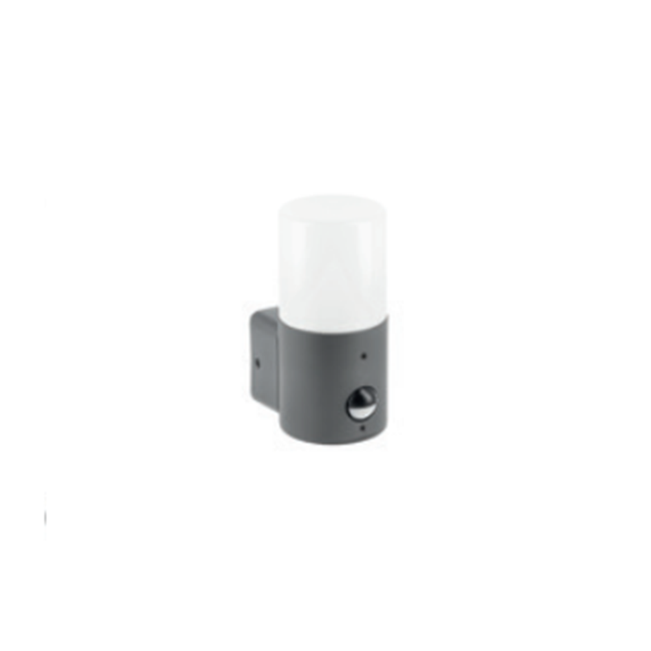 [6_21686] Світильник садовий фасадний з датчиком руху GTV CORTA-AU PIR, E27, MAX.25W, IP44, графіт (OS-COR0UAP-30)