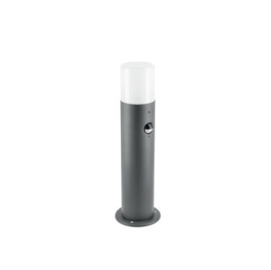 [6_21687] Світильник садовий з датчиком руху GTV CORTA-P PIR 40, E27, MAX.25W, IP44, стовпчик, графіт (OS-CORP40P-30)