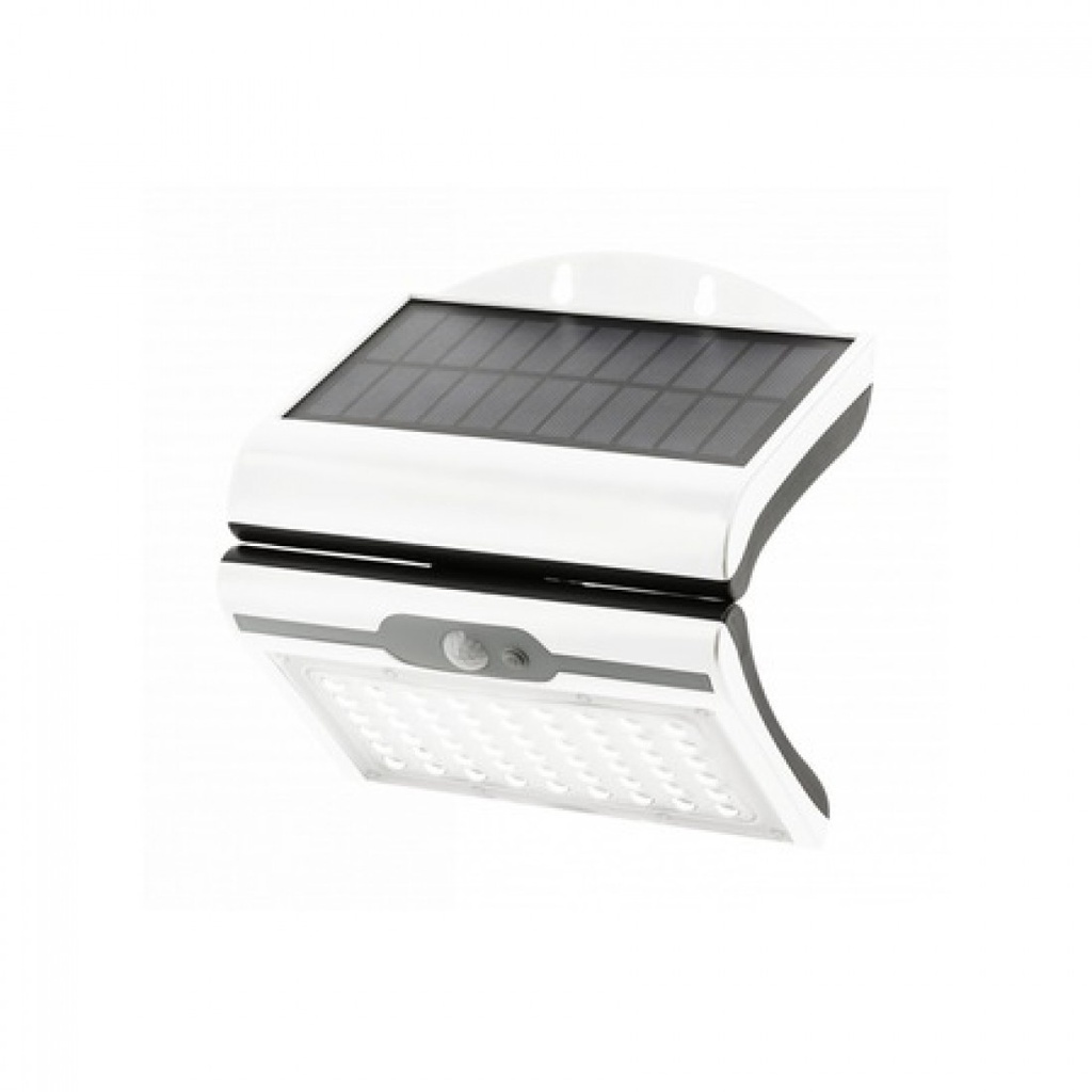 [6_22102] Прожектор GTV RAMOS, сонячна панель, датчик руху/сутiнкiв, 50W, IP44, 6400K, бiлий (LD-RAMOS50W-CW-00)