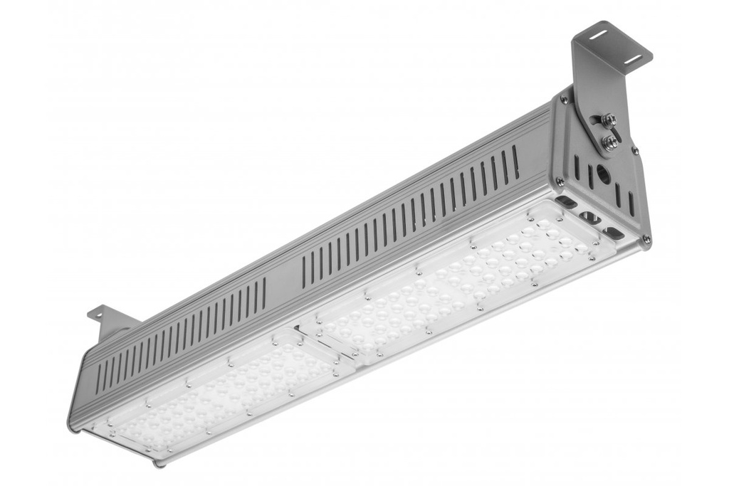 [6_22136] Світлодіодний світильник GTV TEKSAS, типу High Bay, 100W, 12000Lm, AC100-240V, 50/60Hz, IP65, 60°x90°, 4000K, сірий
