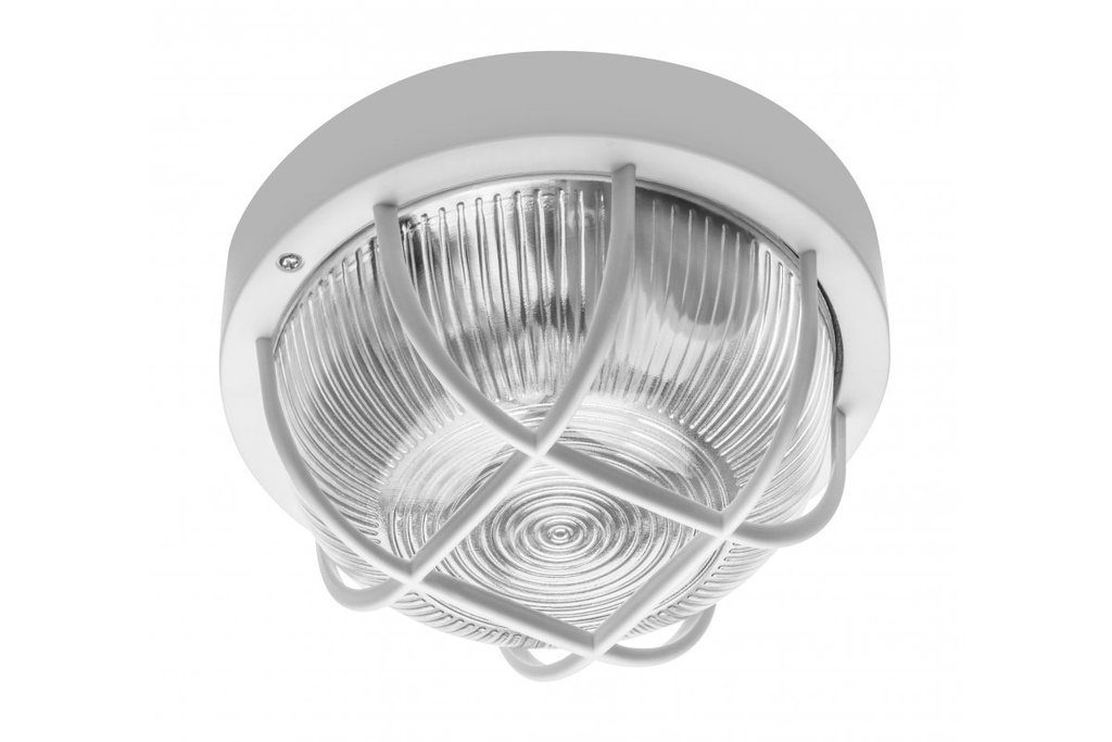 [6_25943] Світильник із захисною сіткою GTV IBIZA, max 40W, E27, AC220-240V, 50-60Hz, IP44, ABS/скло