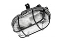 Світильник із захисною пластиковою сіткою GTV SANGUESA KAY, max 40W, E27, AC220-240V, 50-60Hz, IP44, ABS/скло, чорний