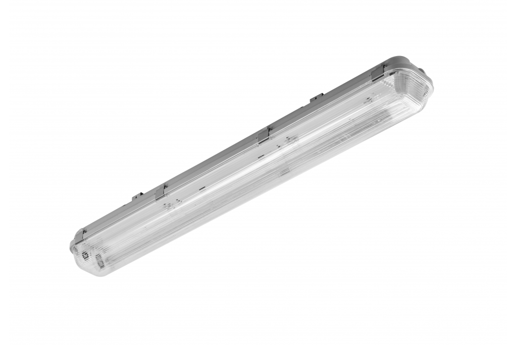 [6_26322] GTV G-TECH Світильник герметичний 2x60 T8 LED (одностороннє підключення), G13, IP65, IK06, ABS/PS, сірий