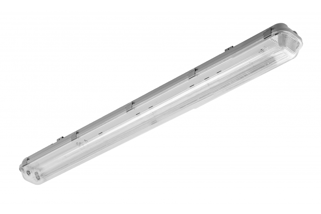 [6_26323] GTV G-TECH Світильник герметичний 2x120 T8 LED (одностороннє підключення), G13, IP65, IK06, ABS/PS, сірий