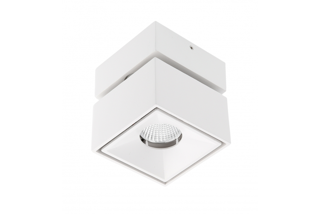 [6_26650] Світлодіодний світильник GTV BIANCO CCT 8W, 680Lm, AC220-240V, 50/60Гц, Ra≥80, IP20, 36°, 2700/3300/4000K, квадратний, білий