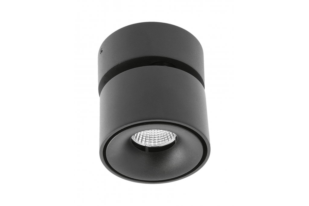 [6_26653] Світлодіодний світильник GTV BIANCO CCT 8W, 680Lm, AC220-240V, 50/60Гц, Ra≥80, IP20, 36°, 2700/3300/4000K, круглий, чорний
