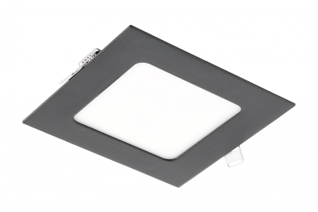Врізний світильник GTV MATIS PLUS LED, 7W, чорний, 3000K, 560Lm, AC220-240V, IP20, 120°