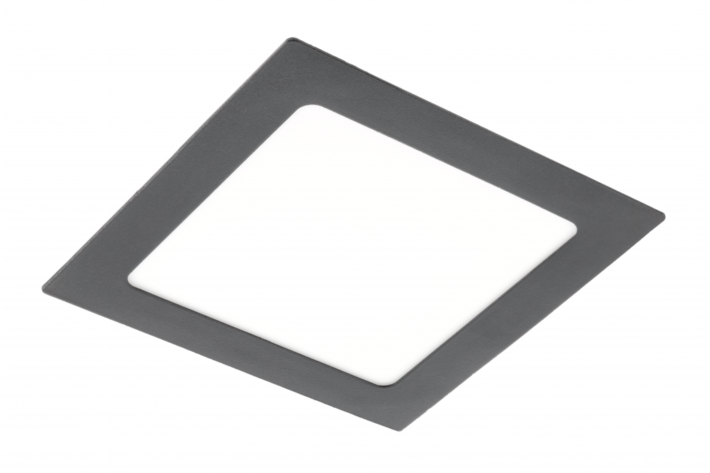 [6_26763] Врізний світильник GTV MATIS PLUS LED, 13W, чорний, 3000K, 1020Lm, AC220-240V, IP20, 120°