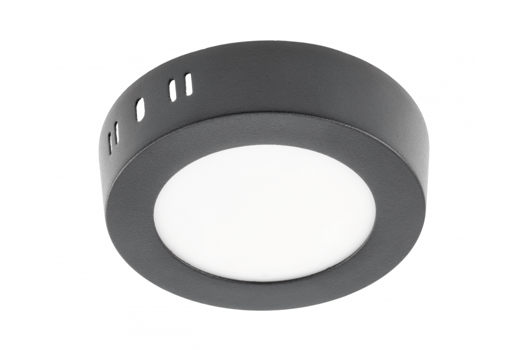 [6_26792] Світильник накладний GTV ORIS PLUS, 7W, чорний, 3000К, 560Lm, AC220-240V, IP20, 120°