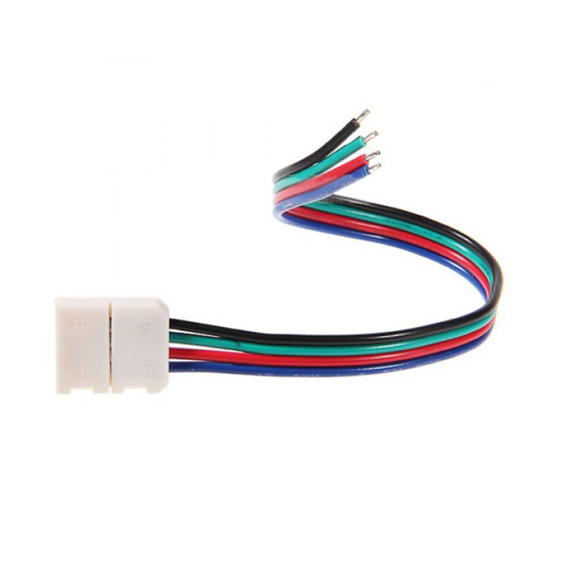 [8_3590] Кабель PROLUM™ для стрічки 5050, RGB, 10 мм, + 1 затиск