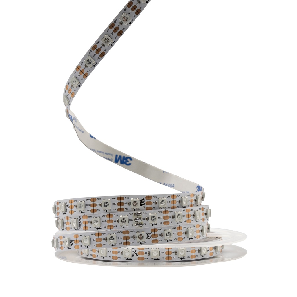 [8_4023] Світлодіодна LED стрічка PROLUM™ 5V; 5050\60; IP20; Series "SMART", RGB (Pixel Full Color)