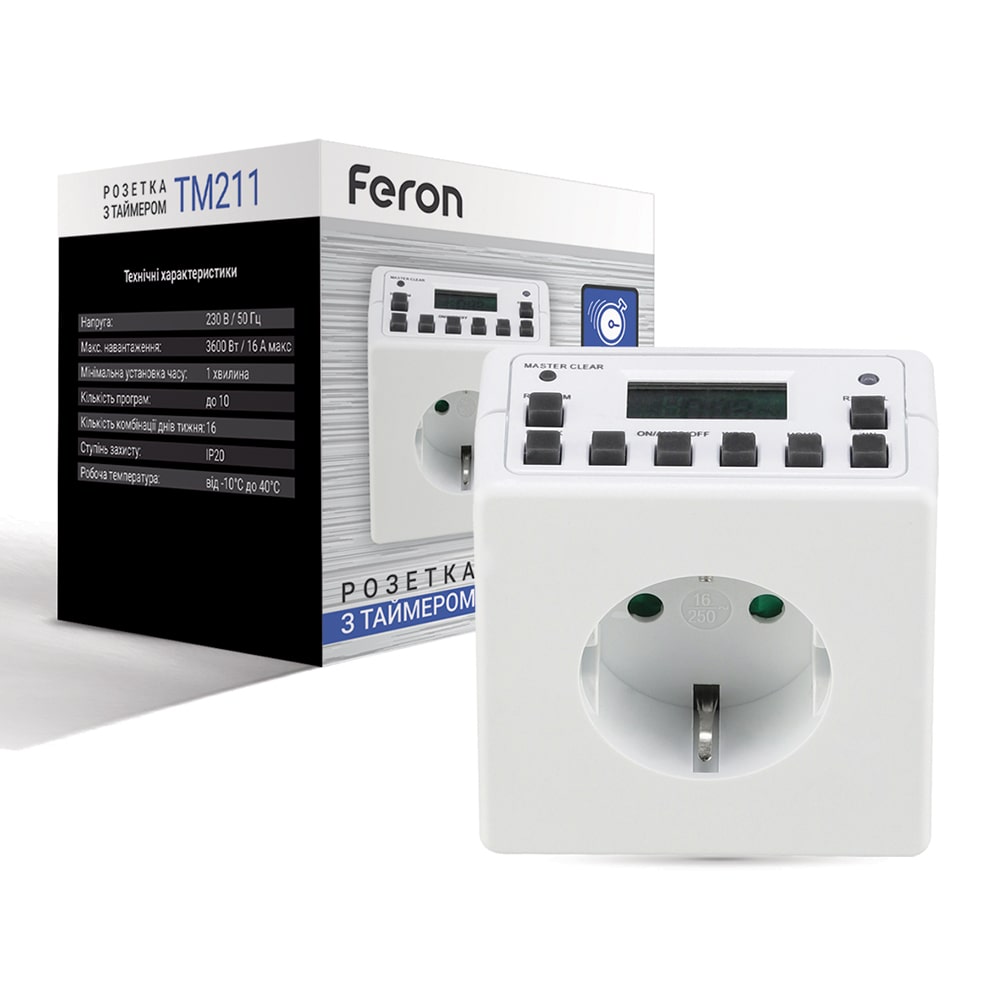 [5953] Розетка з таймером Feron TM211