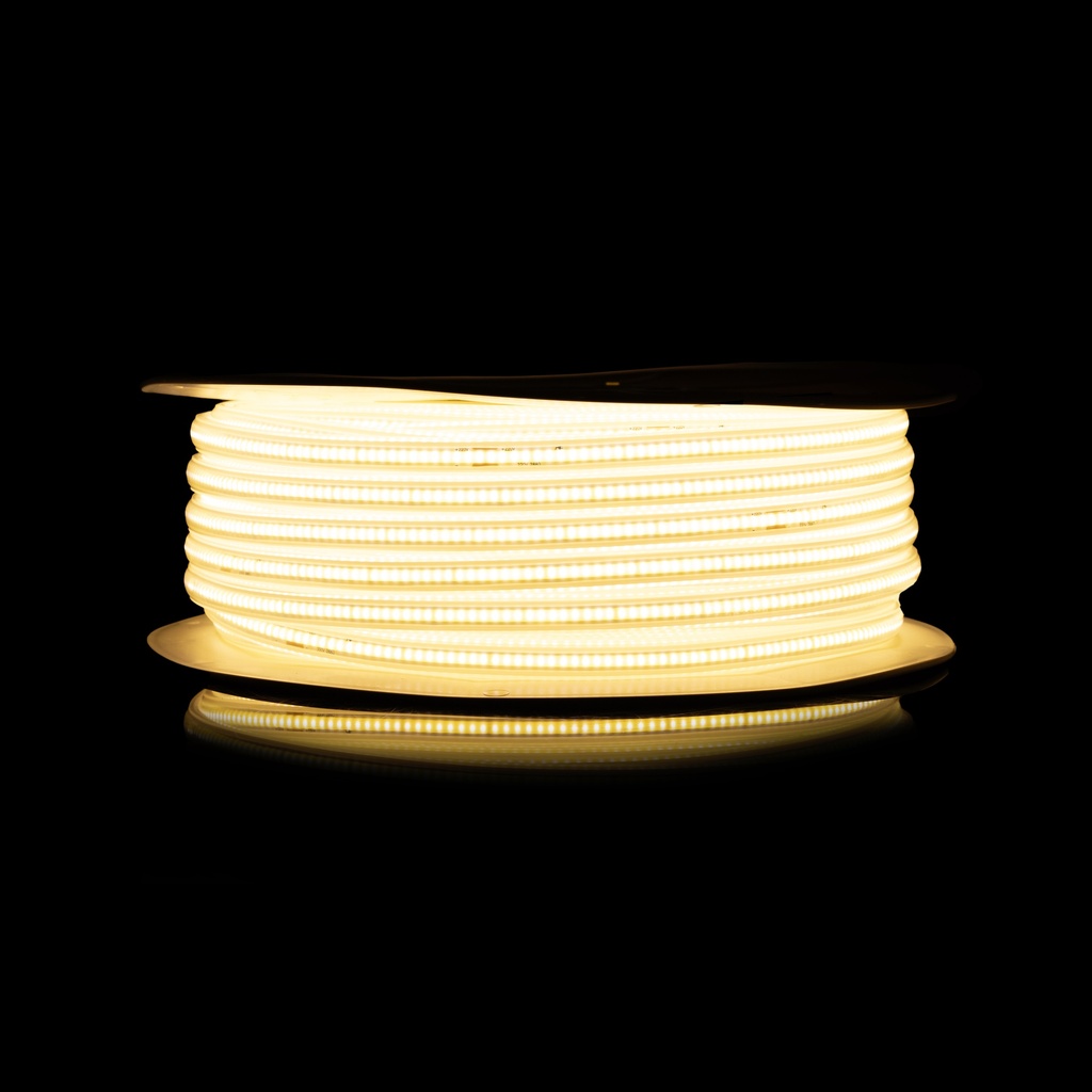 [8_4708] Світлодіодна LED стрічка PROLUM™ СОВ; 280 LED; IP67; 220V; Series "S", Тепло-Білий (2800-3200K)