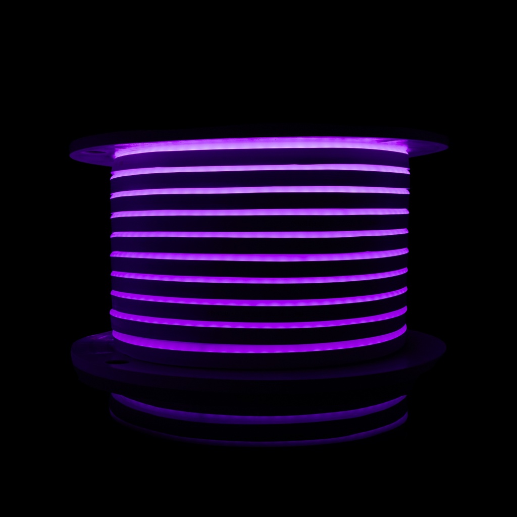 [8_4737] Світлодіодний неон PROLUM™ 8x16, IP68, 12V, Series "LF", Фіолетовий, PRO