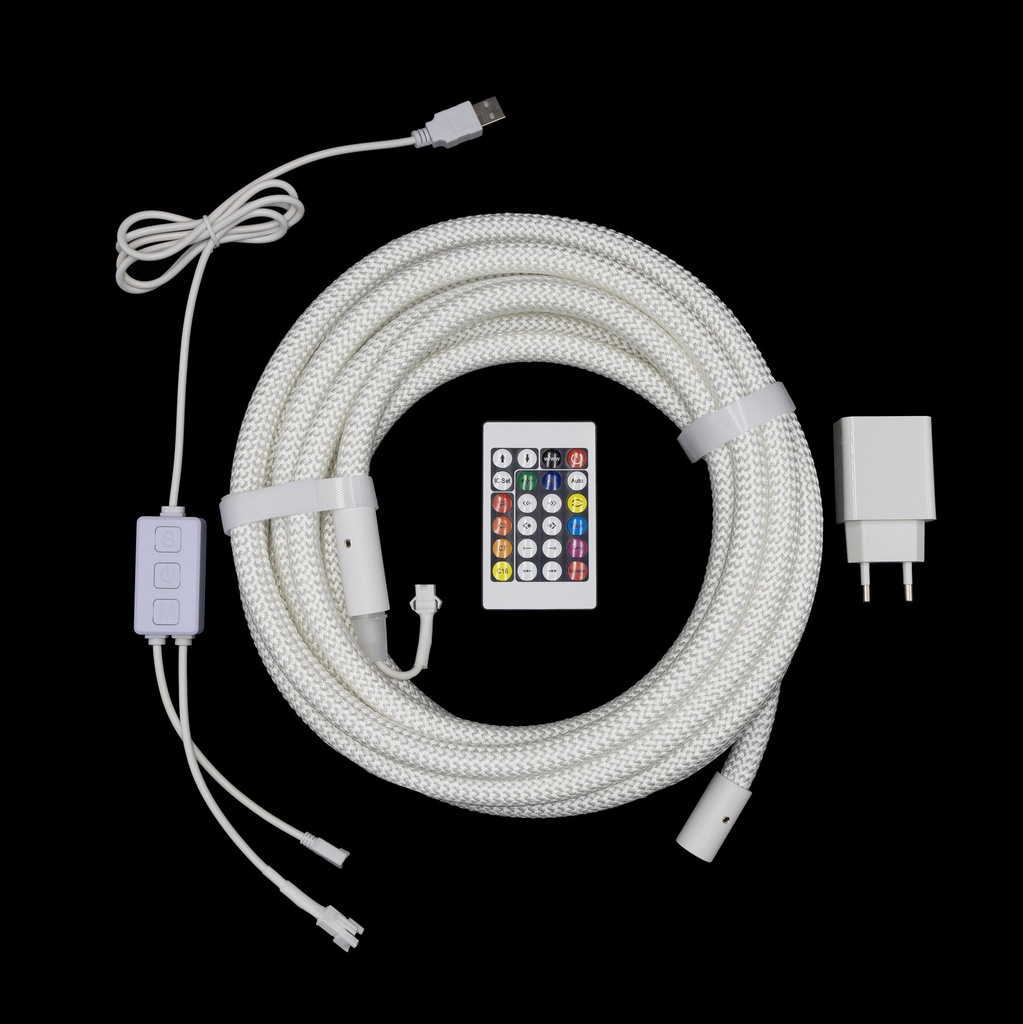 [8_4965] Готовий набір Круглої неонової стрічки PROLUM™ 5V; D13 ; 5M; RGB FULL COLOR