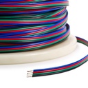 Дріт PROLUM™ 4Р для RGB LED стрічки 4х0.2 мм;AWG24;UL1007