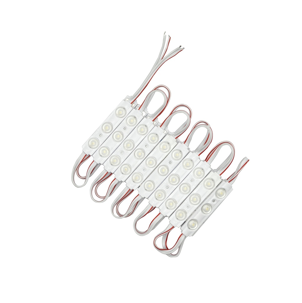 [8_5057] Світлодіодний модуль PROLUM V1, SMD2835, 3LED, 12V, 0.72W, З лінзою, Білий