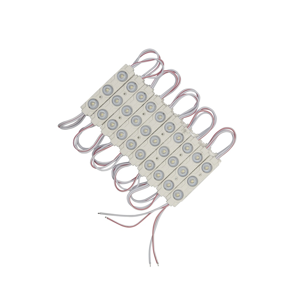 [8_5058] Світлодіодний модуль PROLUM V1, SMD2835, 3LED, 12V, 1W, З лінзою, Білий