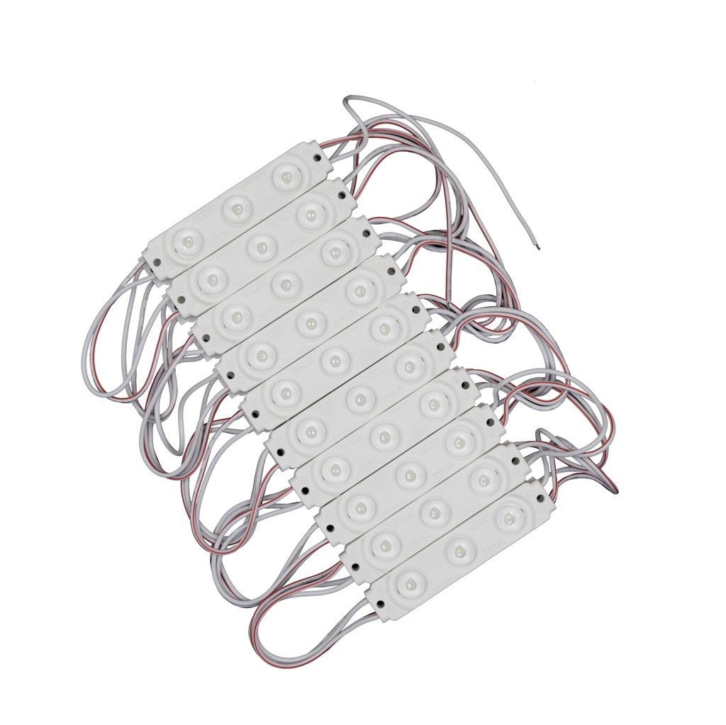 [8_5202] Світлодіодний модуль PROLUM V2, SMD2835, 3LED, 12V, 1W, З лінзою, Білий