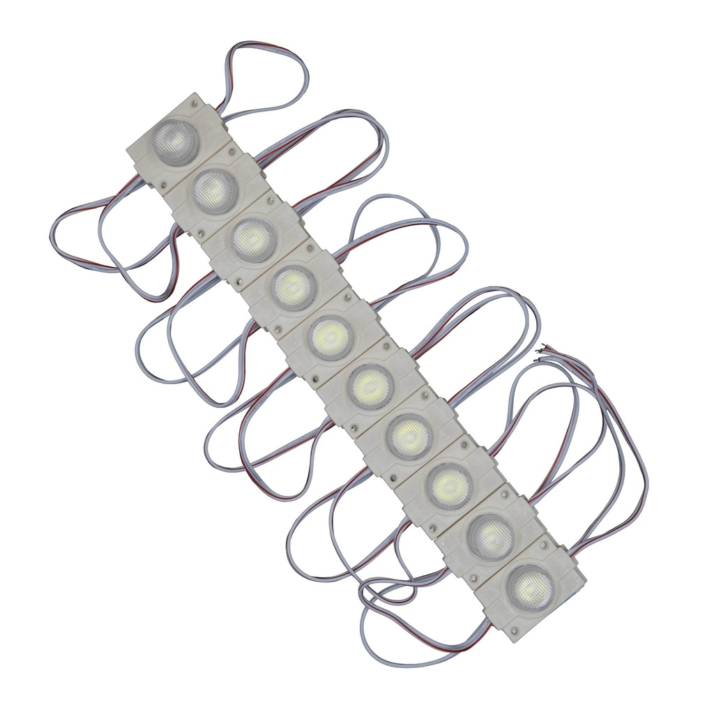 [8_5210] Світлодіодний модуль PROLUM Т1, SMD3030,  1LED, 12V, 2,4W, IP66, С линзой, Белый
