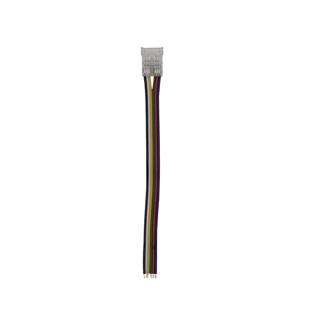 [8_5230] Конектор PROLUM™ для стрічки COB, 12ММ, 6PIN, RGB+CCT, 1jack