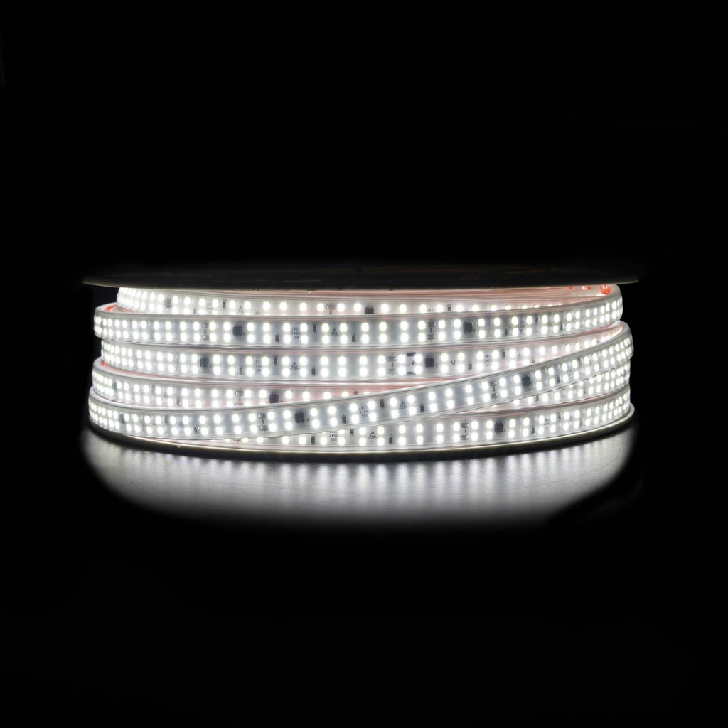 [8_5296] Світлодіодна LED стрічка PROLUM™ 2835\240; IP67; 220V; Series "S", Білий (5500-6000К)