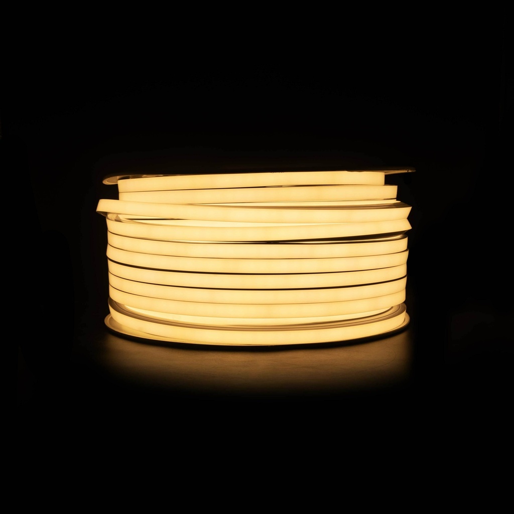 [8_5309] Світлодіодний неон PROLUM™ 12x12 , IP68, 220V, Series "NL", PRO, Теплий-Білий