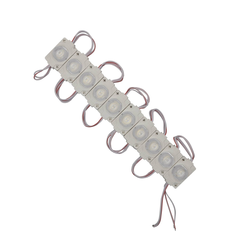 [8_5334] Світлодіодний модуль PROLUM V1, SMD3030, 1LED, 12V, 1,32W, IP66, З лінзою, Білий