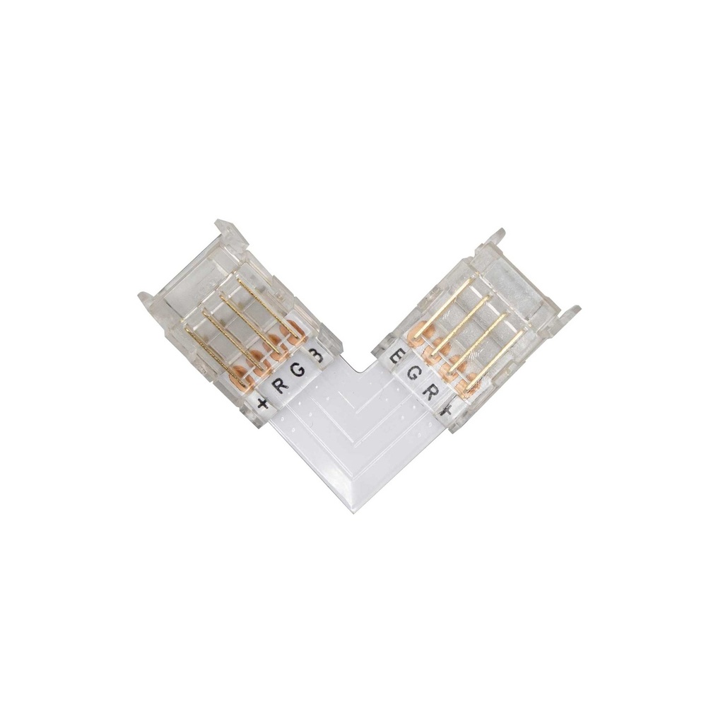 [8_5343] Конектор PROLUM™ для стрічки SMD SLIM, 10ММ, 4PIN, RGB, Кутовий - L