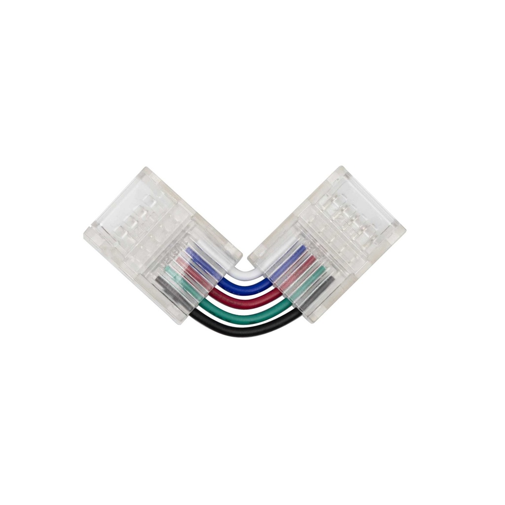 [8_5344] Конектор PROLUM™ для стрічки SMD SLIM, 12ММ,5PIN,RGB+W,Кутовий - L