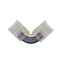 Конектор PROLUM™ для стрічки SMD SLIM, 12ММ,6PIN,RGB+ССТ,Кутовий - L