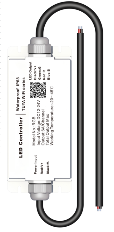 [8_5364] Контролер керування PROLUM RGB; Wi-Fi; TUYA; TOUCH; 18A; Герметичний IP68; Series: HomeLink;