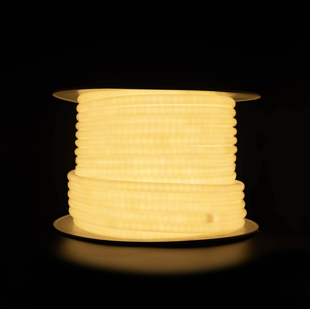 [8_5400] Світлодіодний неон PROLUM™ Круглий D13, IP68, 220V, Series "RN", Тепло-Білий, PRO