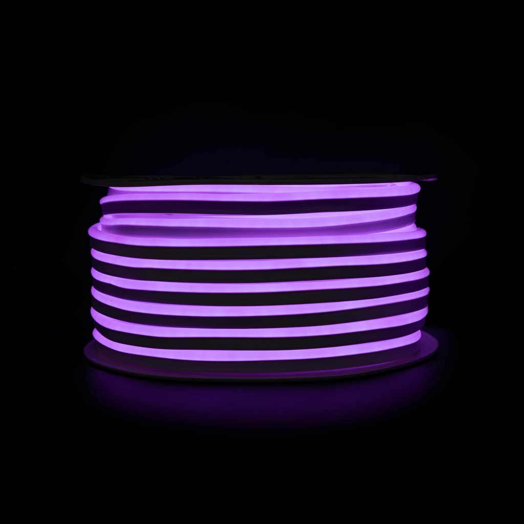 [8_5527] Світлодіодний неон PROLUM™ 8x16, IP68, 220V, Series "GL", Фіолетовий, PRO
